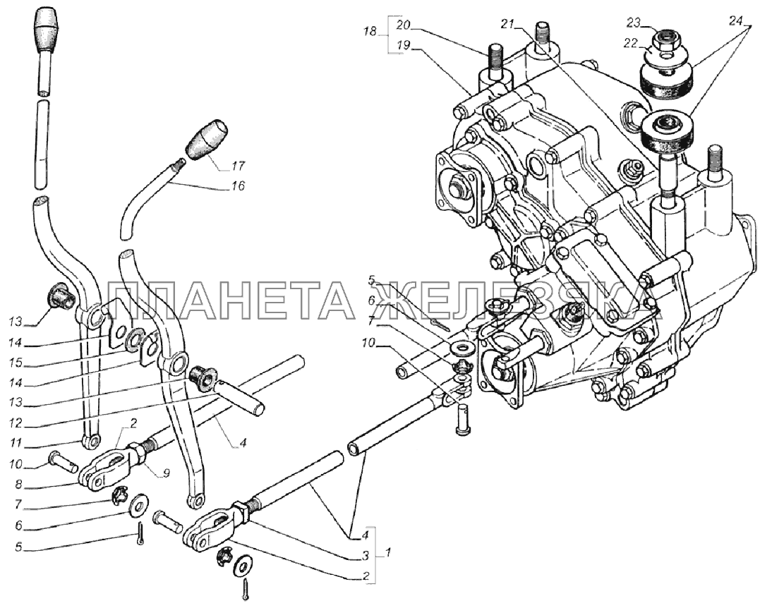 Раздаточная коробка. Привод управления ГАЗель 4x4 (Дополнение)